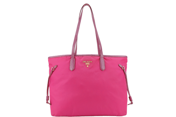 PRADA PINK AND DARK PINK TESSUTO TOTE BAG NO DUST COVER