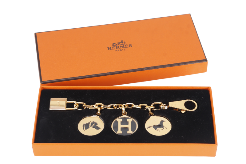 HERMES BRELOQUE OLGA BAG CHARM GOLD WITH BOX