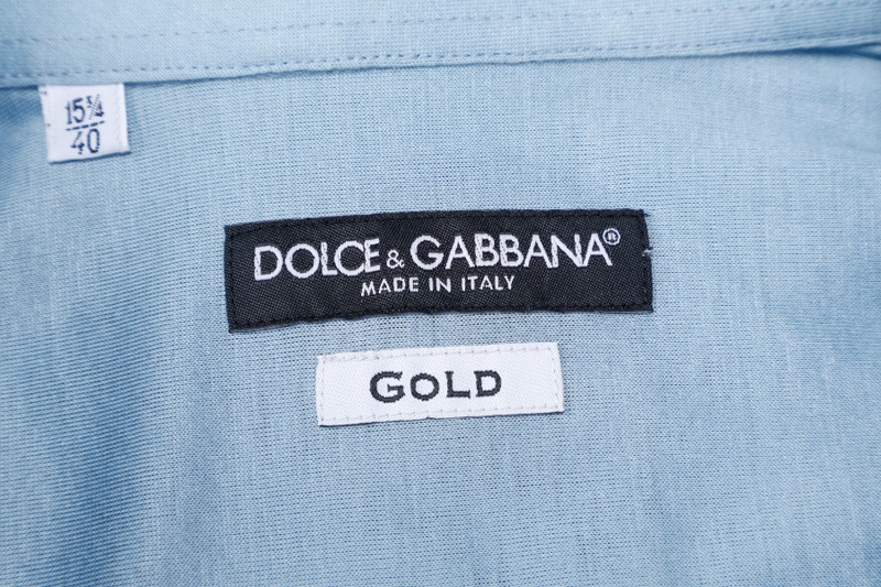 DOLCE &VGABBANA LONG SLEEVE GREY BUTTON SHIRT SIZE 15/40