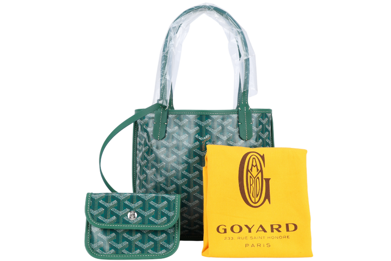 GOYARD ANJOU MINI BAG GREEN COLOR WITH DUST COVER