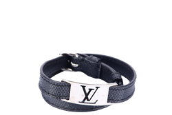 LOUIS VUITTON DAMIER GRAPHITE DOUBLE TOUR BRACELET, NO DUST COVER & BOX