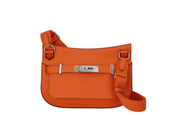 HERMES SAC JYPSIERE MINI (STAMP B) ORANGE MINIUM COLOR VEAU SWIFT  WITH SANGLE WOOLY UNIE ALOR DUST COVER & BOX