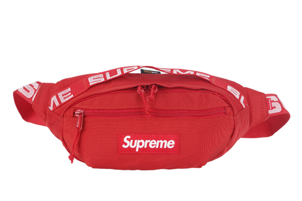 supreme red canvas ss18 waist bag no dust cover - Main Image