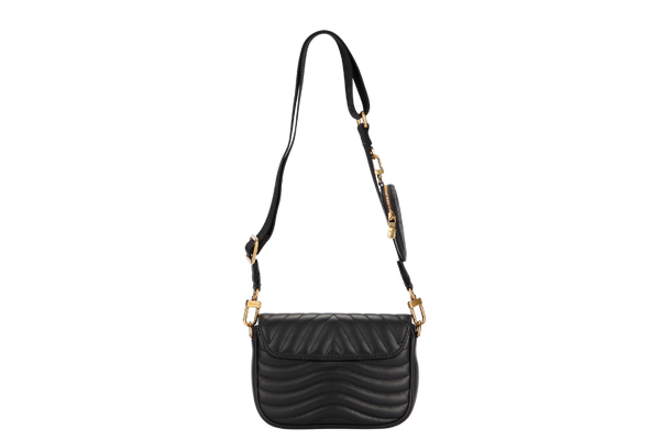 Louis Vuitton New Wave Multi Pochette (M56461) Noir Color, with Strap, Chain, Dust Cover & Box