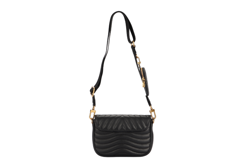 Louis Vuitton New Wave Multi Pochette (M56461) Noir Color, with Strap, Chain, Dust Cover & Box