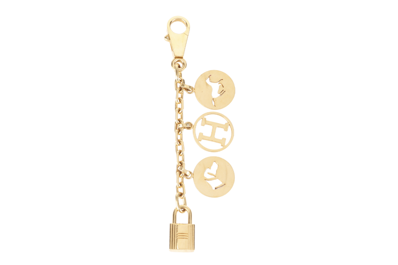 HERMES BRELOQUE OLGA BAG CHARM GOLD WITH BOX