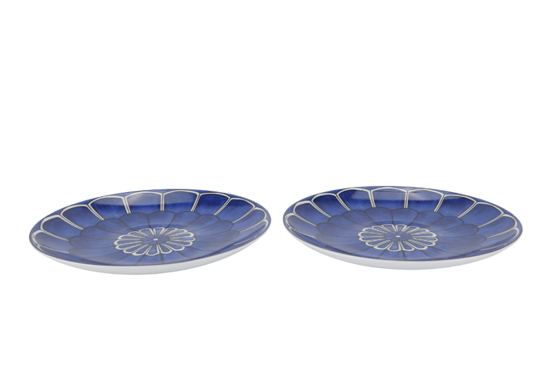 HERMES BLEUS D' AILLEURS BREAD PLATE SET 17CM NO BOX