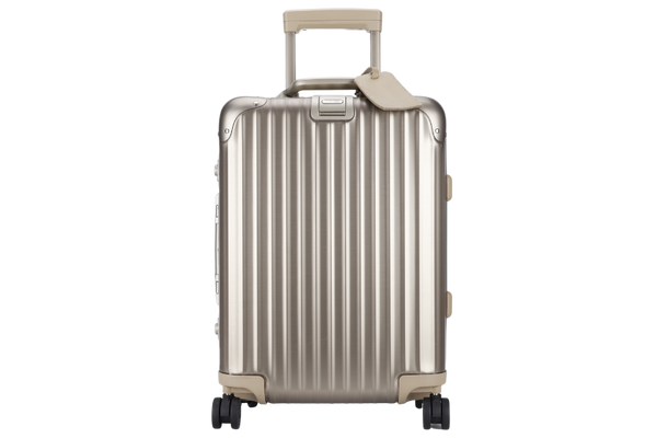 RIMOWA CABIN 19_ LUGGAGE IN ALUMINIUM TITANIUM GOLD