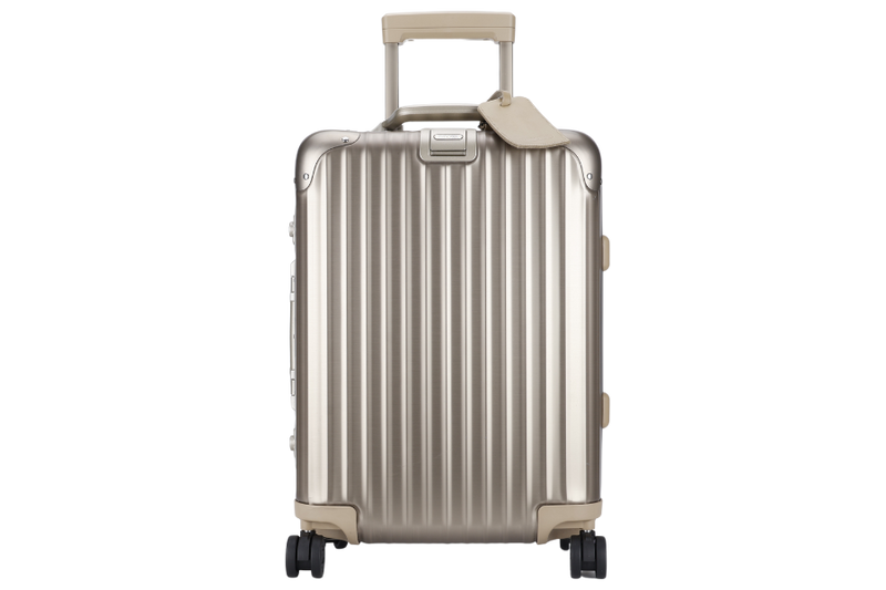 RIMOWA CABIN 19_ LUGGAGE IN ALUMINIUM TITANIUM GOLD