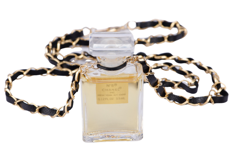 Chanel N5 Perfume Pendant Necklace GOLD HARDWARE NO DUST COVER