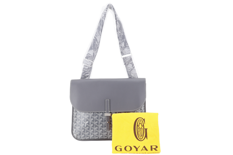 GOYARD COURSIER MESSENGER BAG GREY COLOR WITH DUST COVER