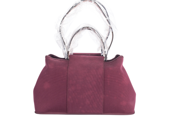 HERMES CABAG BURGUNDY CANVAS WDC