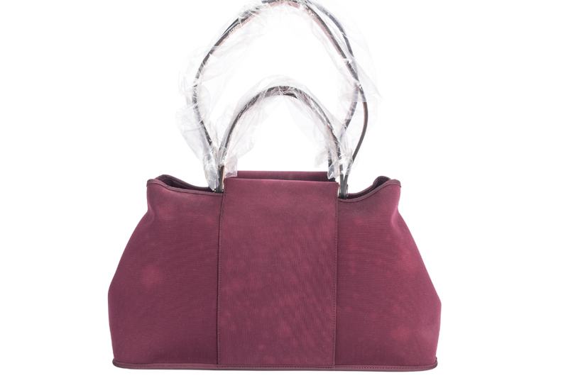 HERMES CABAG BURGUNDY CANVAS WDC