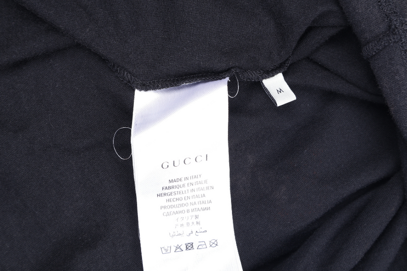 GUCCI LOVE TIGER LOGO BLACK T SHIRT
