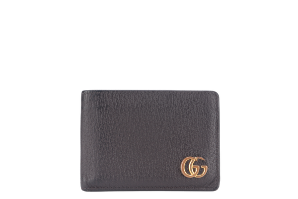 GUCCI MARMONT LEATHER BIFOLD WALLET GOLD HARDWARE WITH DUST COVER