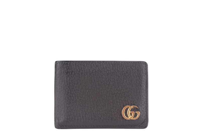 GUCCI MARMONT LEATHER BIFOLD WALLET GOLD HARDWARE WITH DUST COVER