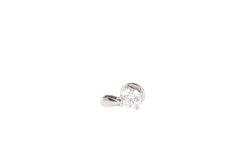 0.4CT DIAMOND PENDANT 18K WG 0.8G