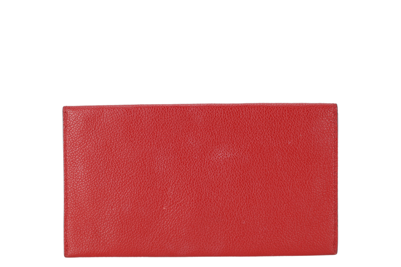 LOUIS VUITTON VEAU CACHEMIRE ENVELOPE POUCH CHINESE NEW YEAR PIG RED LEATHER GOLD HARDWARE NO DUST COVER
