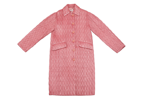 MIU MIU TAMARIS COLOR NAPPA MATELASSE COAT SIZE 40 WITH DUST COVER