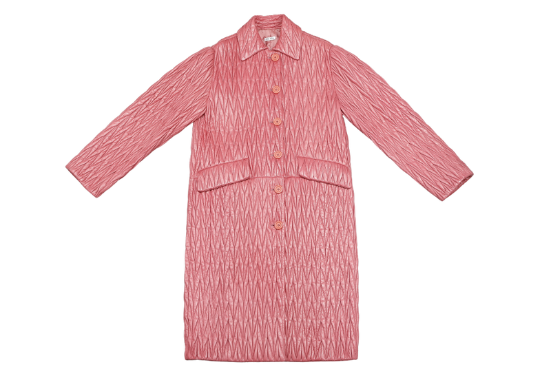MIU MIU TAMARIS COLOR NAPPA MATELASSE COAT SIZE 40 WITH DUST COVER