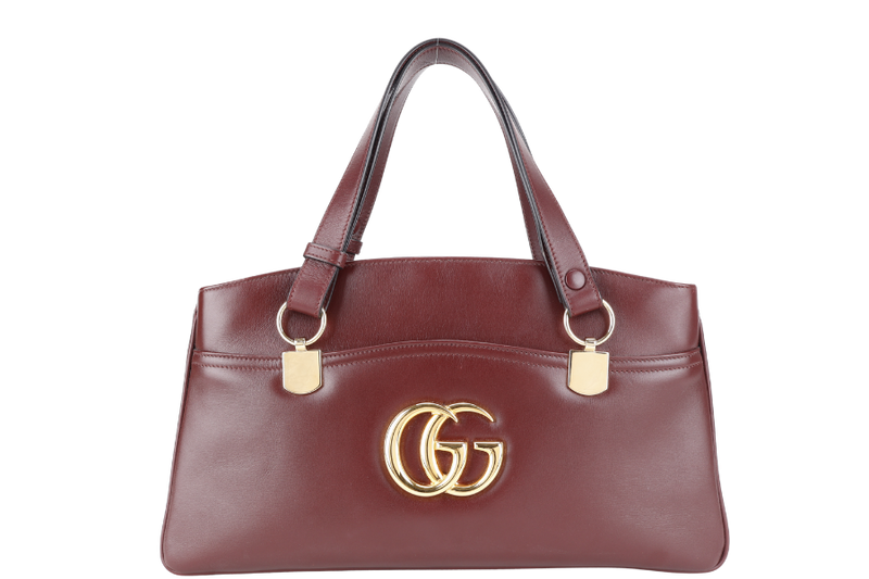 GUCCI GG MARMONT ARLI HANDBAG (550130) MAROON LEATHER GOLD HARDWARE NO DUST COVER