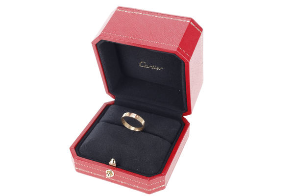 CARTIER LOVE RING GOLD AU750 SIZE 50 TQR434 WITH CERTIFICATE AND BOX
