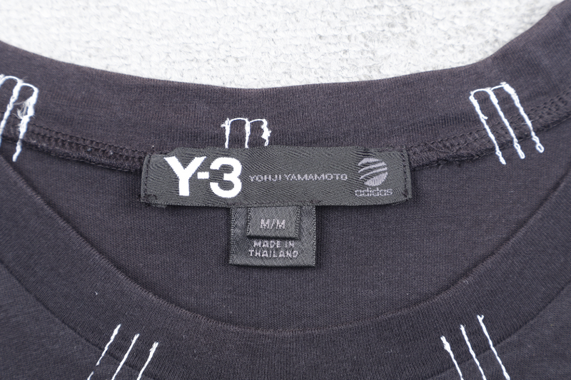 YOHJI YAMAMOTO ADIDAS Y3 SIZE M BLACK T SHIRT