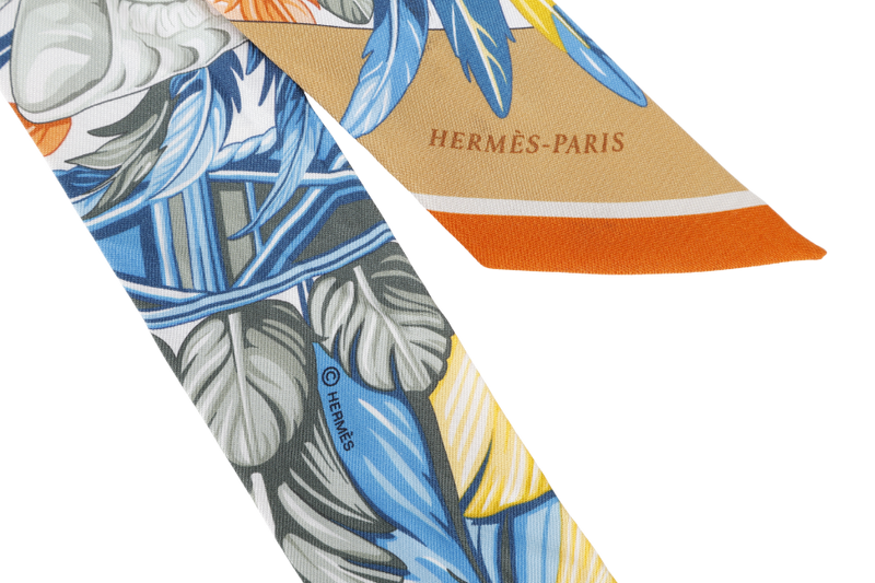 HERMES 1920 DANSE PACIFIQUE BLUE TWILLY