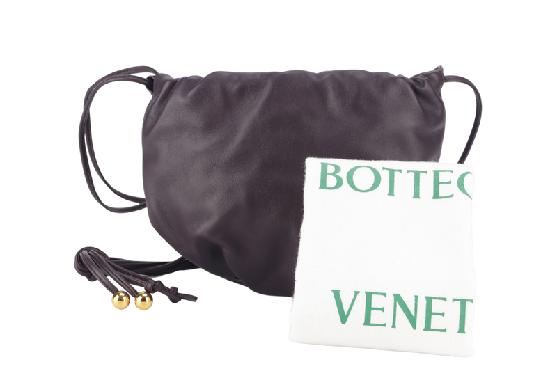 BOTTEGA VENETA MINI BULB PURPLE CALFSKIN LEATHER WITH DUST COVER AND BOX