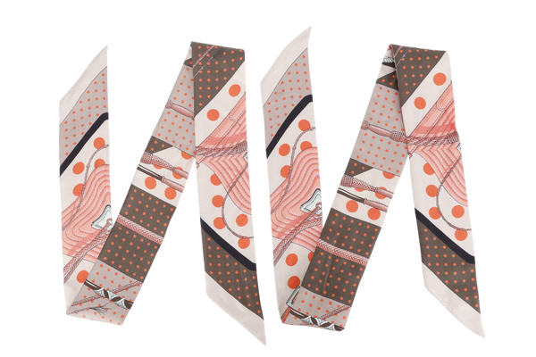 HERMES FOULARD TWILLY IN SETA MARRONE