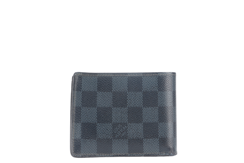 LOUIS VUITTON N60895 MULTIPLE DAMIER GRAPHITE WALLET BI-FOLD WITH DUST COVER AND BOX