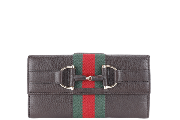GUCCI HORSEBIT PURSES DARK BROWN GOLD HARDWARE NO DUST COVER
