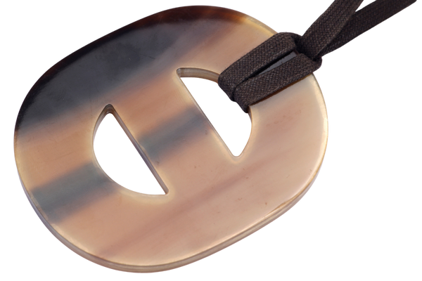 HERMES BUFFALO HORN CRAFTED NECKLACE NO BOX