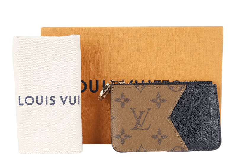 LOUIS VUITTON M81912 ROMY CARD HOLDER MONOGRAM REVERSE WITH DUST COVER AND BOX