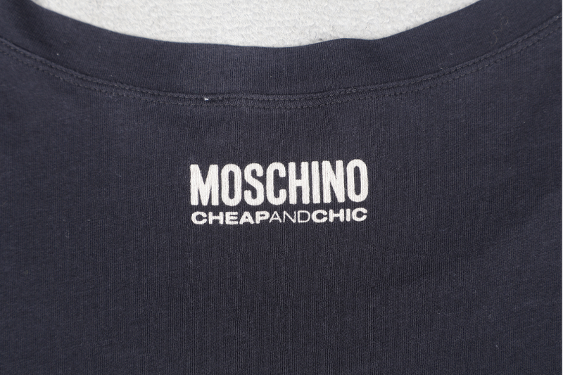 MOSCHINO CHEAP AND CHIC DARK BLUE T-SHIRT
