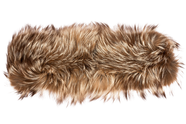 棕色 X 白色 Fendi Fox 皮草围巾