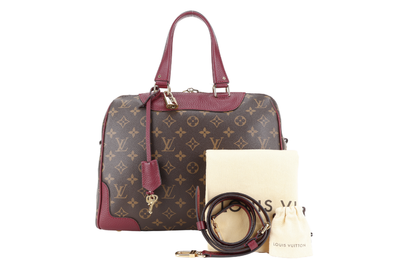 LOUIS VUITTON RETIRO NM AURORE MONOGRAM CANVAS GOLD HARDWARE WITH STRAPS, LOCK&KEYS AND DUST COVER