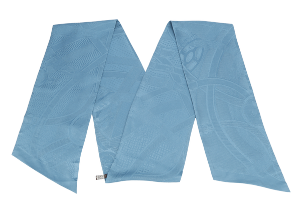 HERMES MAXI TWILLY CUT TWILL BLUSH AND BLUE JEANS WITH BOX