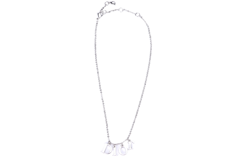Christian Dior Silver Dior Initials Necklace, L 36cm, no Box
