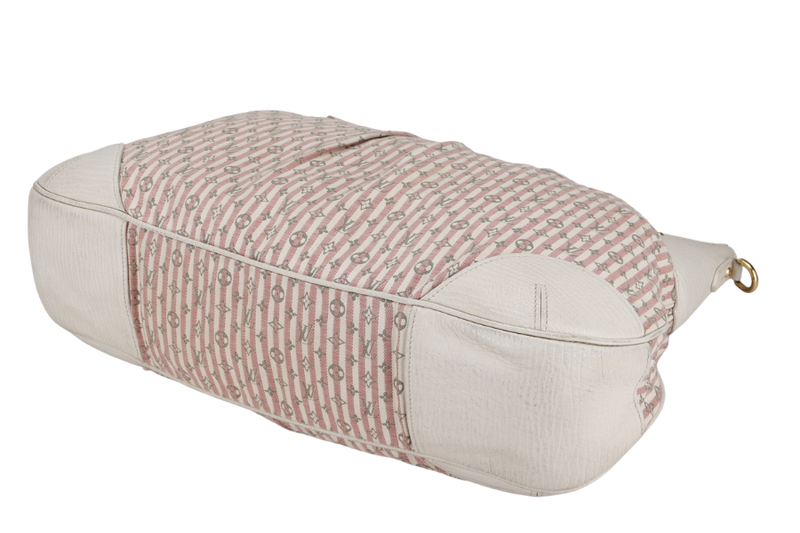 LOUIS VUITTON MINI LIN PINK CANVAS TWO WAY USE SHOULDER BAG, WITH STRAP & DUST COVER