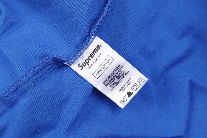SUPREME VERTICAL LOGO STRIPE BLUE COLOR