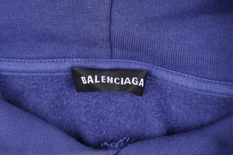 BALENCIAGA POLITICAL CAMDAIGN BLUE HOODIE KIDS SIZE 8