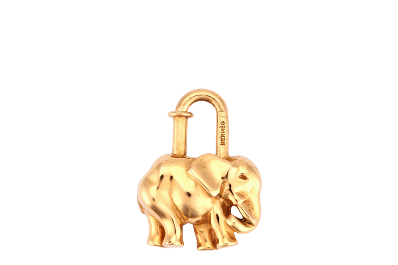 HERMES ELEPHANT GOLD LOCK NO BOX