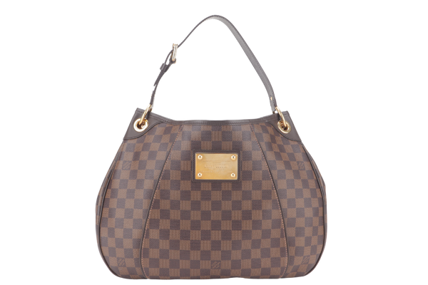 LOUIS VUITTON GALLIERA PM DAMIER EBENE CANVAS GOLD HARDWARE WITH DUST COVER