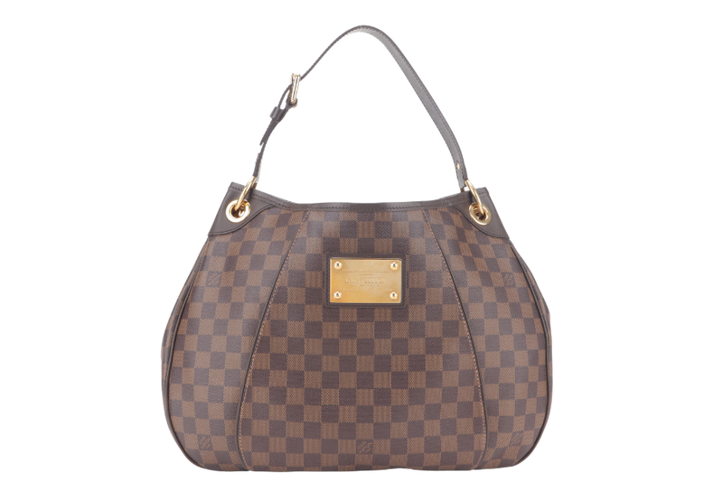 LOUIS VUITTON GALLIERA PM DAMIER EBENE CANVAS GOLD HARDWARE WITH DUST COVER