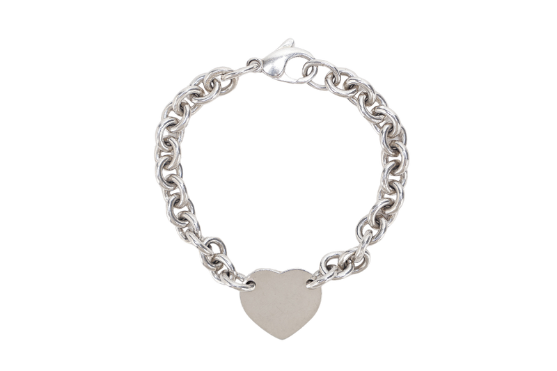 TIFFANY & CO. SV925 CENTRE HEART CHARM BRACELET