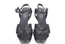 YVES SAINT LAURENT (YSL) TRIBUTE SANDAL BLACK SIZE 38