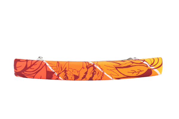 HERMES SILK HAIR CLIP ORANGE WITH BOX