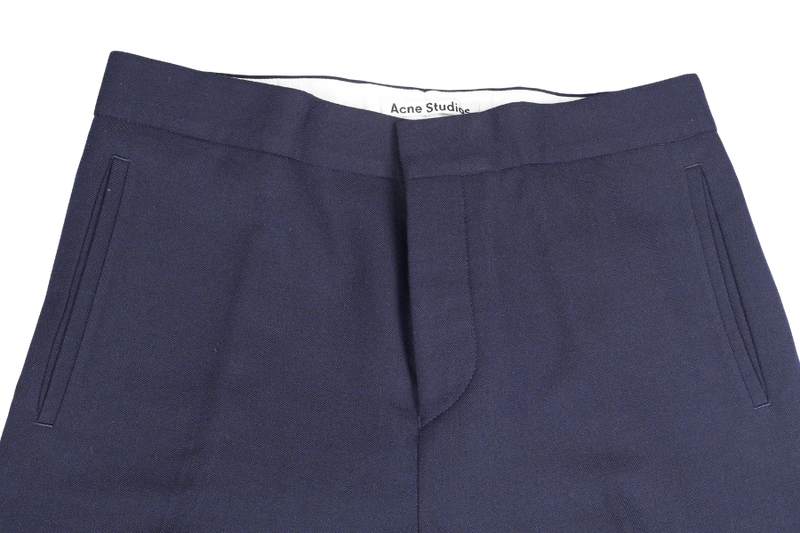 ACNE STUDIOS BLUE COLOR POLYSTER LONG PANTS SIZE 46