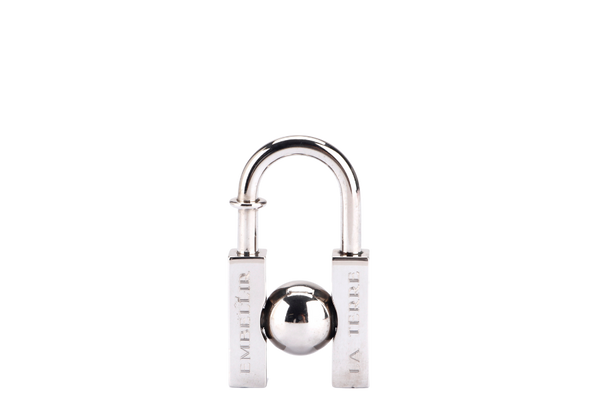 HERMES SILVER PALLADIUM EMBELLIR LA TERRE LOCK CHARM WITH BOX